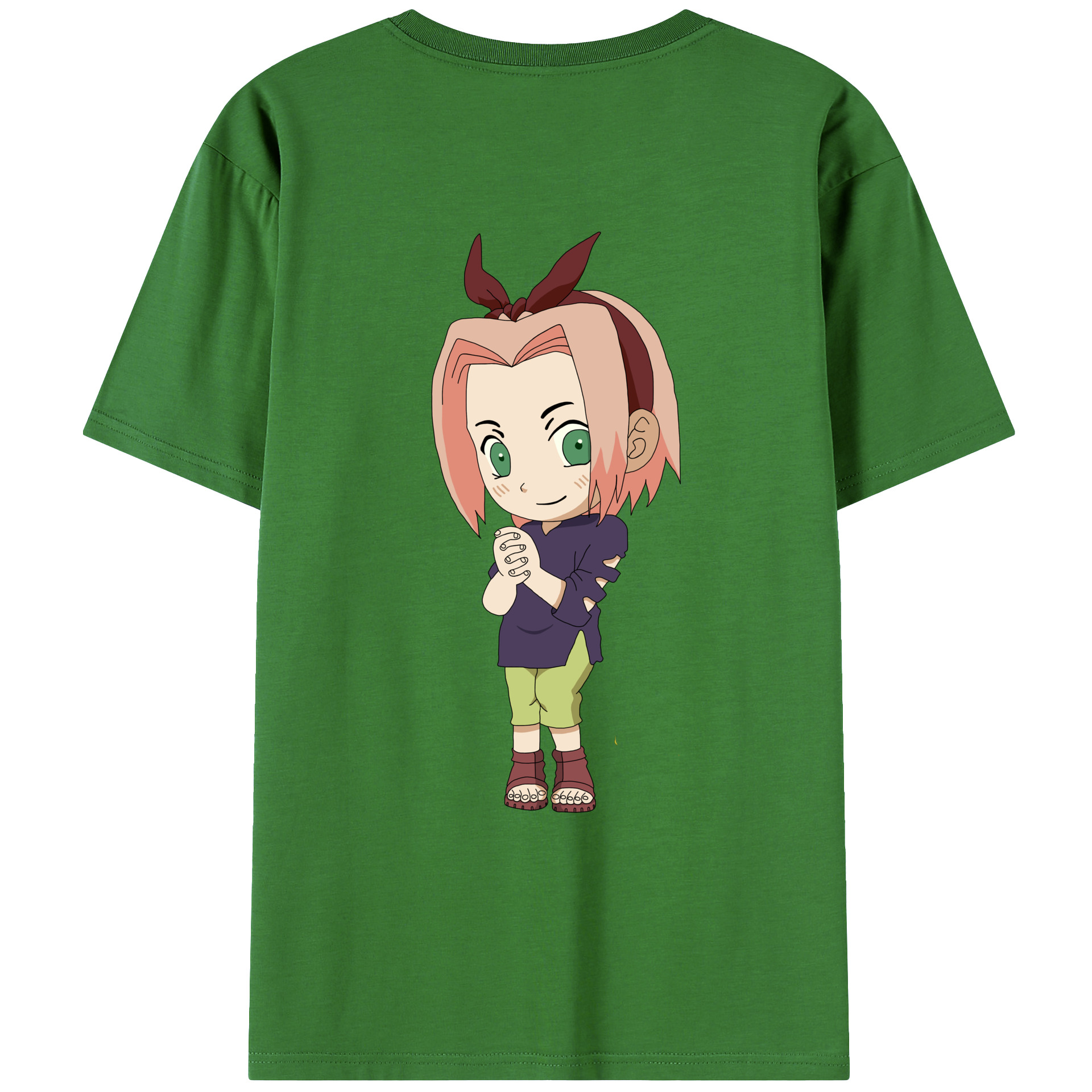 （画像用） NARUTO -ナルト- 春野サクラ Haruno Sakura レディース半袖Tシャツ(バックプリント)
